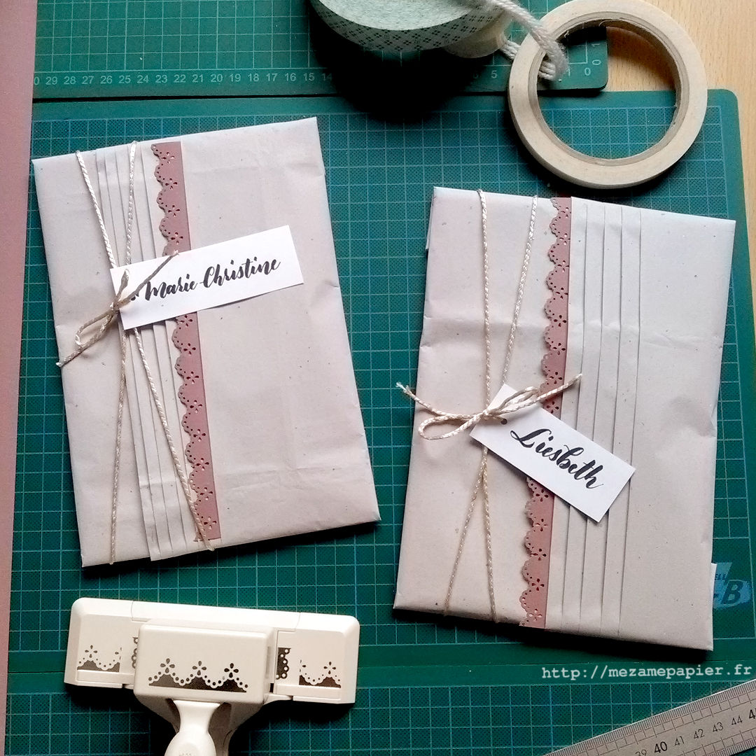Kits personnalisés étiquette calligraphiée pour ateliers créatifs à LIlle